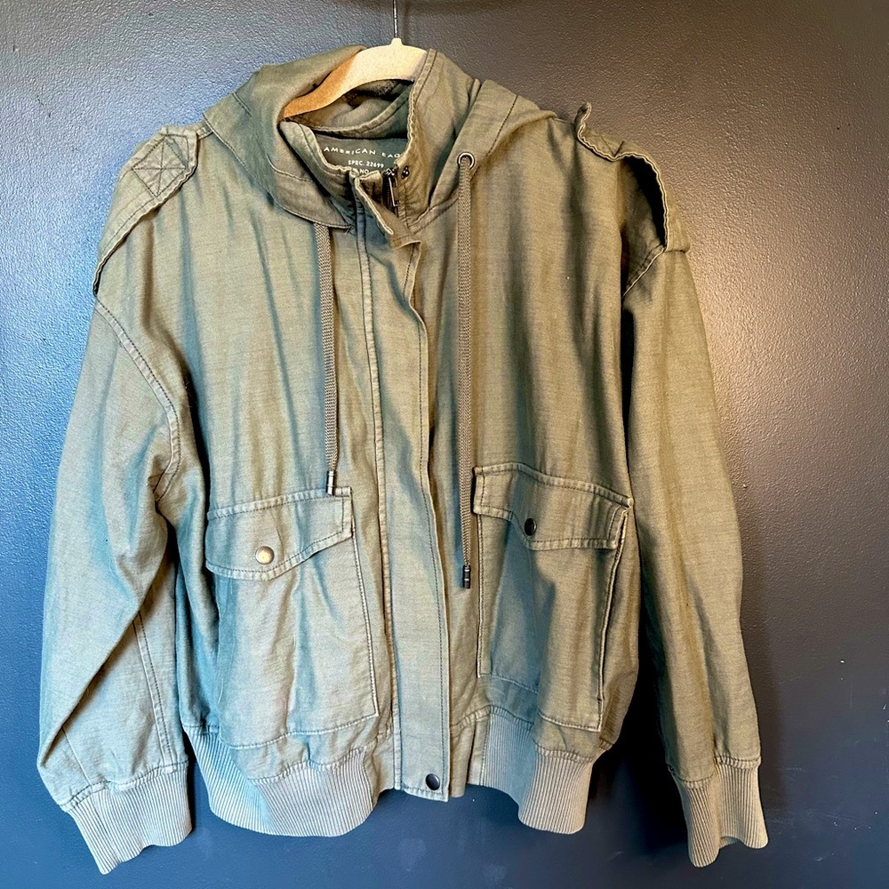 Green utility type jacket by American eagle